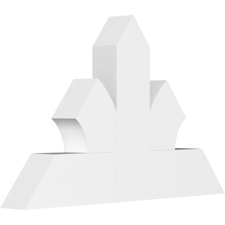 Ekena Millwork Richland Architectural Grade PVC Gable Bracket, 36"W x 22 1/2"H x 4"D x 6"F, 15/12 Pitch GBP036X23X0406RIC00